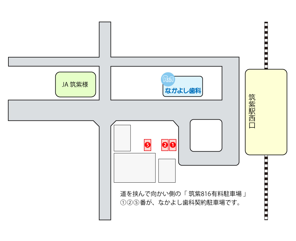 なかよし歯科クリニック駐車場地図